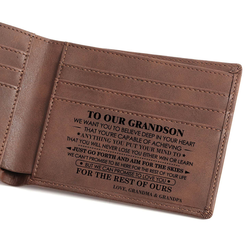 Engraved Genuine Leather Wallet