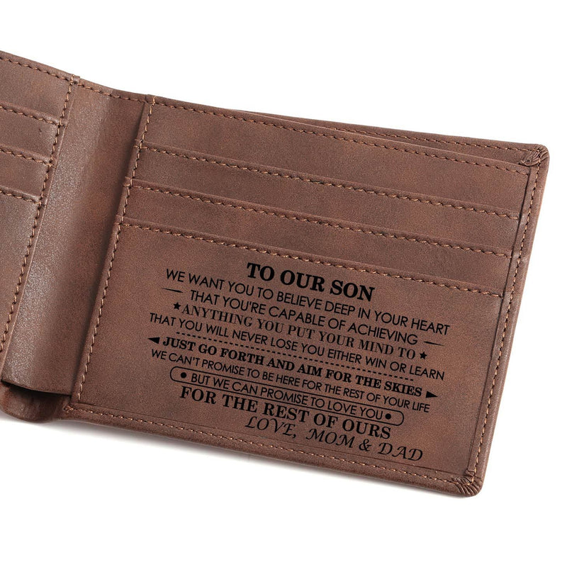 Engraved Genuine Leather Wallet