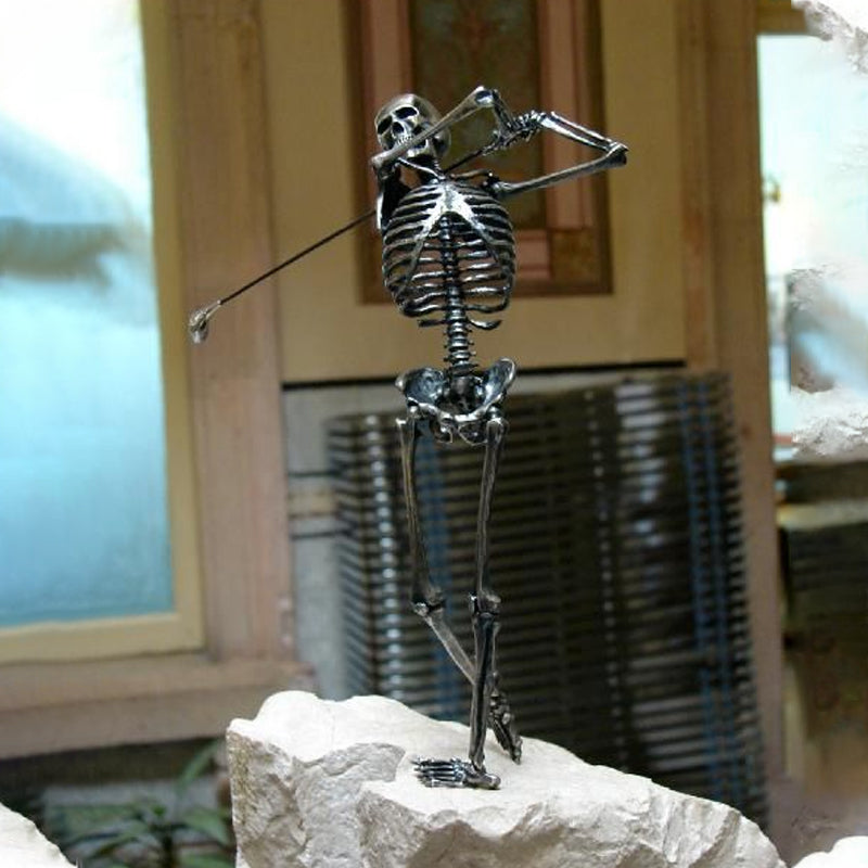 Full Body Silver Skeleton Pendant