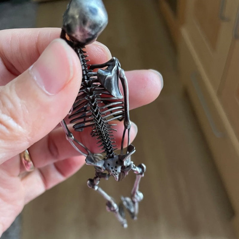 Full Body Silver Skeleton Pendant