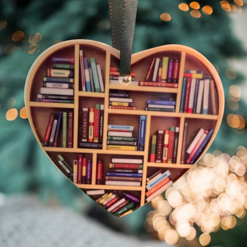 Cute Book Lovers Heart Ornament Bookshelf Decoration