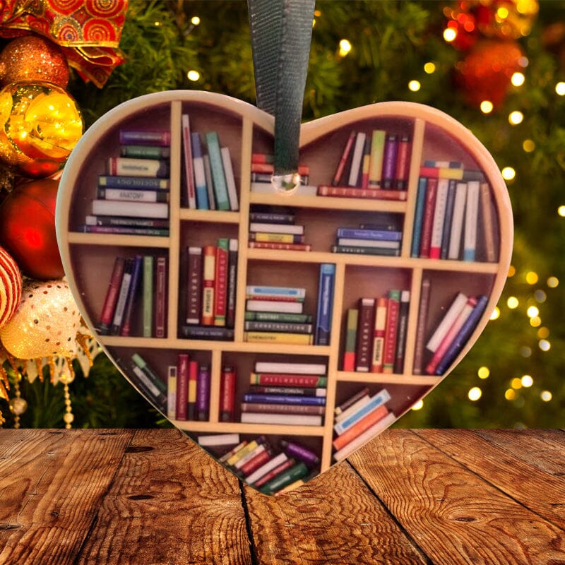 Cute Book Lovers Heart Ornament Bookshelf Decoration