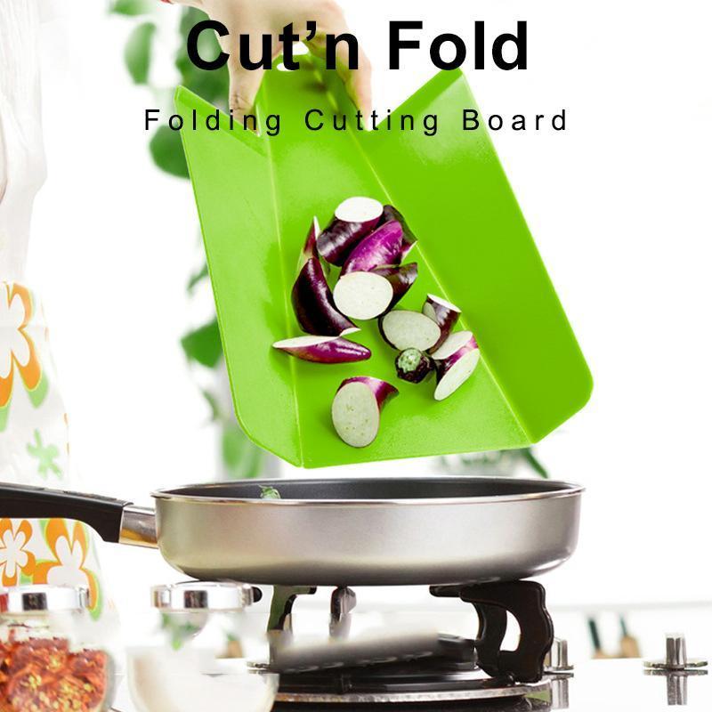 Foldable Plastic Cutting Board With Handle