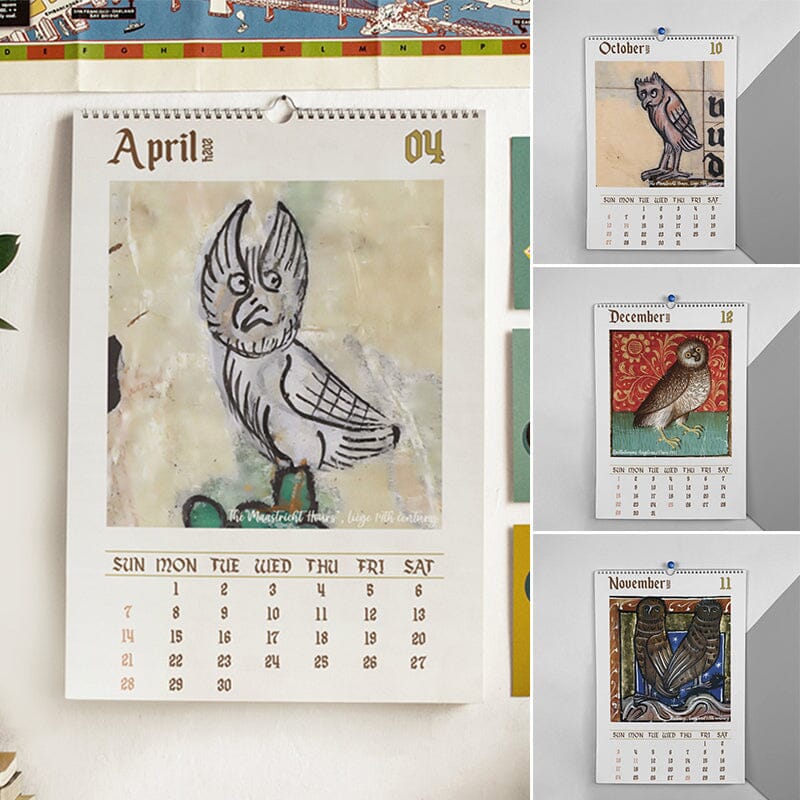 🦉Weird Medieval Owl Calendar 2024📅