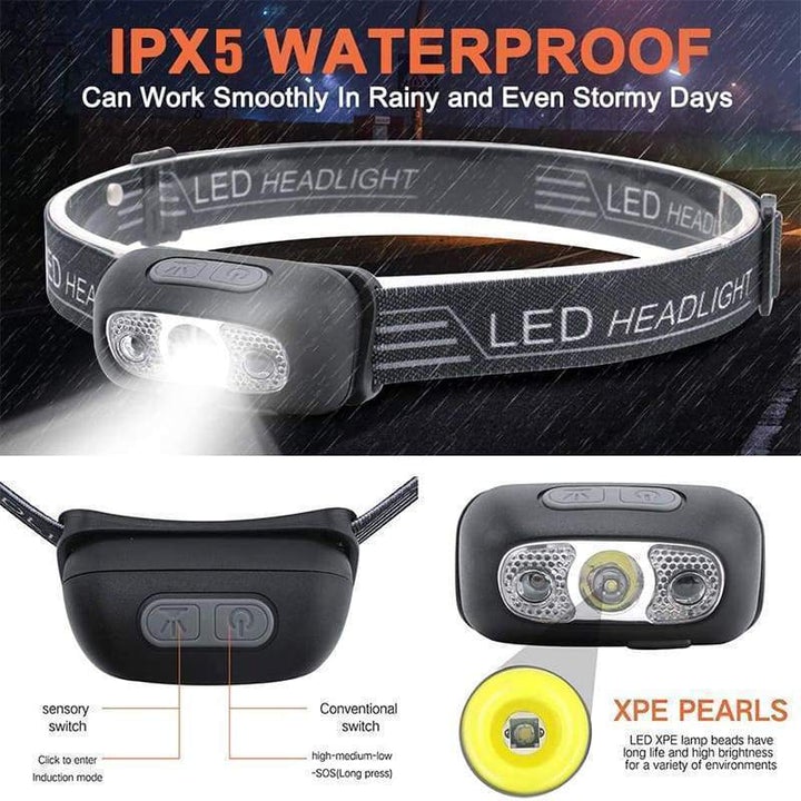 Super Bright LED Sensor Headlight