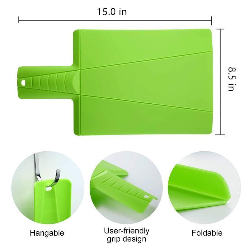 Foldable Plastic Cutting Board With Handle