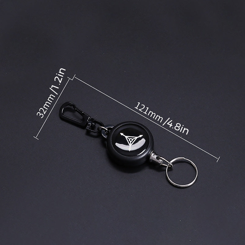 Keychain With Retractable Wire Cord