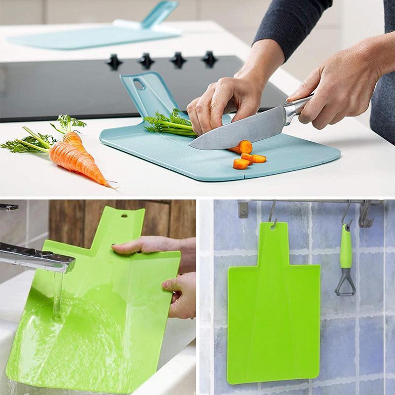 Foldable Plastic Cutting Board With Handle