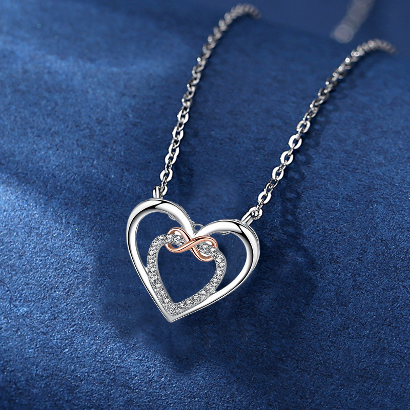 Two Hearts Infinity Necklace