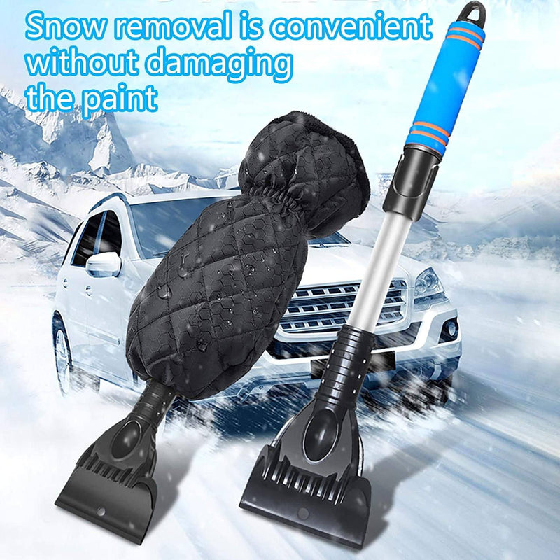 Adjustable Car Ice Scraper With Glove