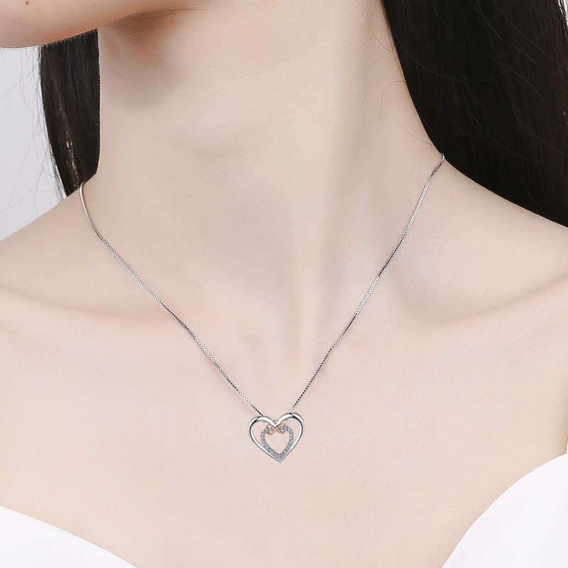 Two Hearts Infinity Necklace