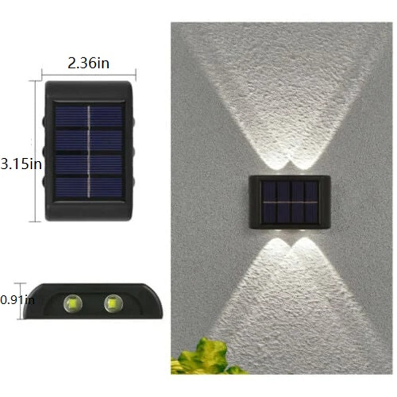 Waterproof Solar Powered Outdoor Patio Wall Decor Light